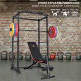 Power Cage, Squat Rack with LAT Pull Down Attachment