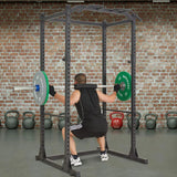 Power Cage, Squat Rack with LAT Pull Down Attachment